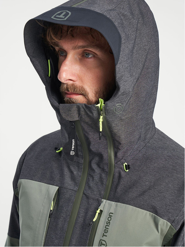 Tenson pánska skialpová membránová bunda TENSON Touring Shell Jacket M tmavozelená