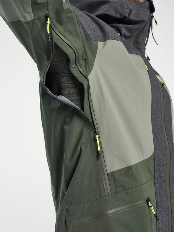 Tenson pánska skialpová membránová bunda TENSON Touring Shell Jacket M tmavozelená