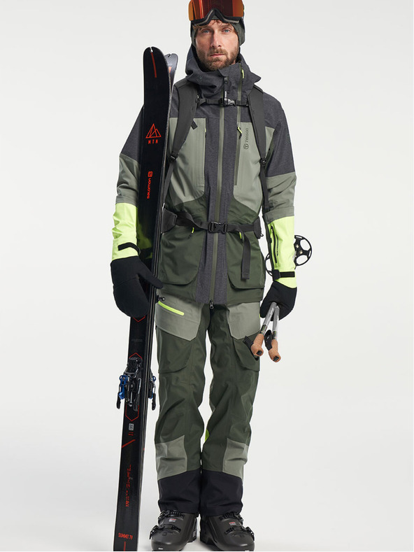 Tenson pánska skialpová membránová bunda TENSON Touring Shell Jacket M tmavozelená