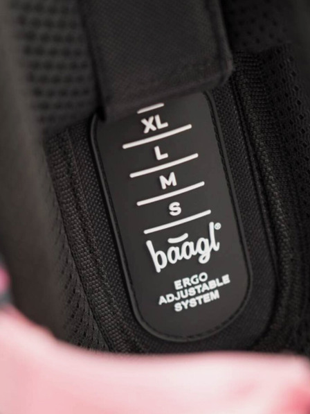 BAAGL Sivá školská taška panda na zips Baagl