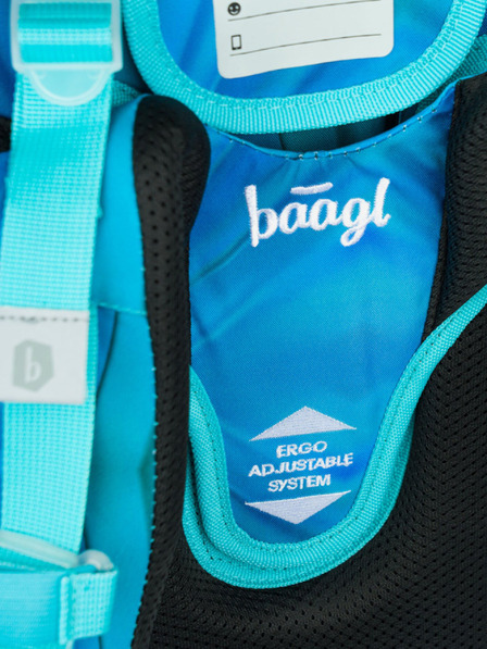BAAGL Modrý školský batoh Ergo Baagl Butterfly