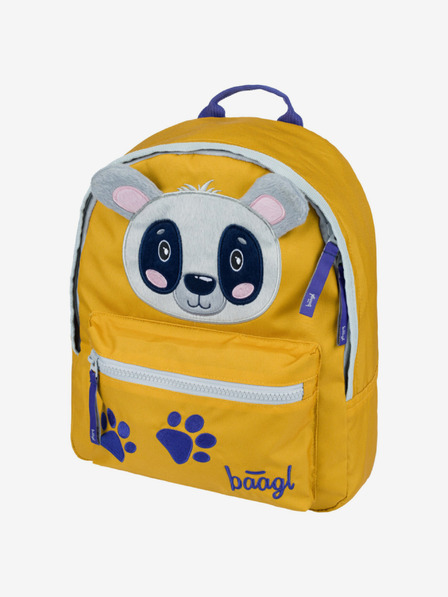 BAAGL Žltý predškolský batoh Baagl Raccoon