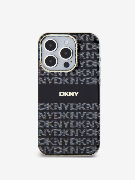 DKNY Zadný kryt PC/TPU Repeat Pattern Tonal Stripe Magsafe pre iPhone 13 Pro Max Black DKNY