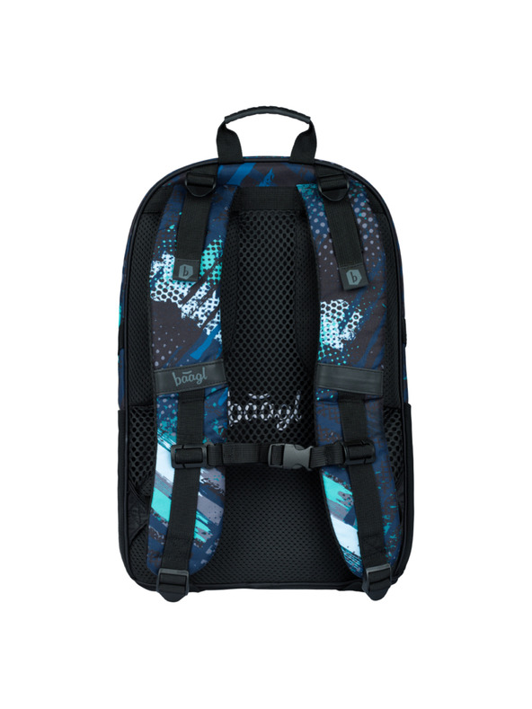 BAAGL  Modrý školský batoh Skate Štruktúry Baagl