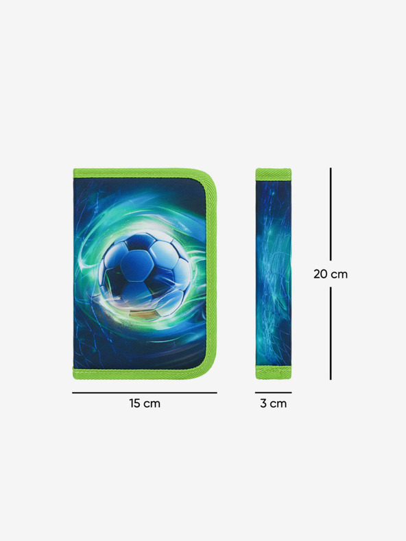 BAAGL  Modrý 3 SET Airy Futbalová lopta: batoh, penál, taška Baagl