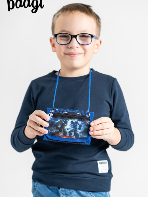 BAAGL  Čierna peňaženka na krk Baagl Roboti