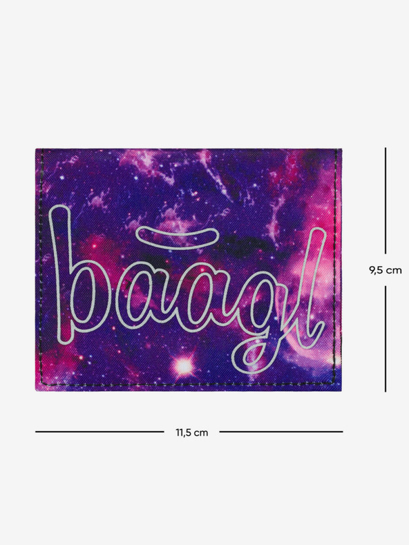 BAAGL  Fialová študentská peňaženka Baagl Galaxy