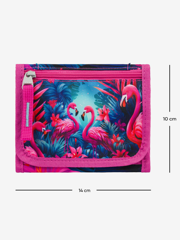 BAAGL  Ružová peňaženka na krk Baagl Flamingos