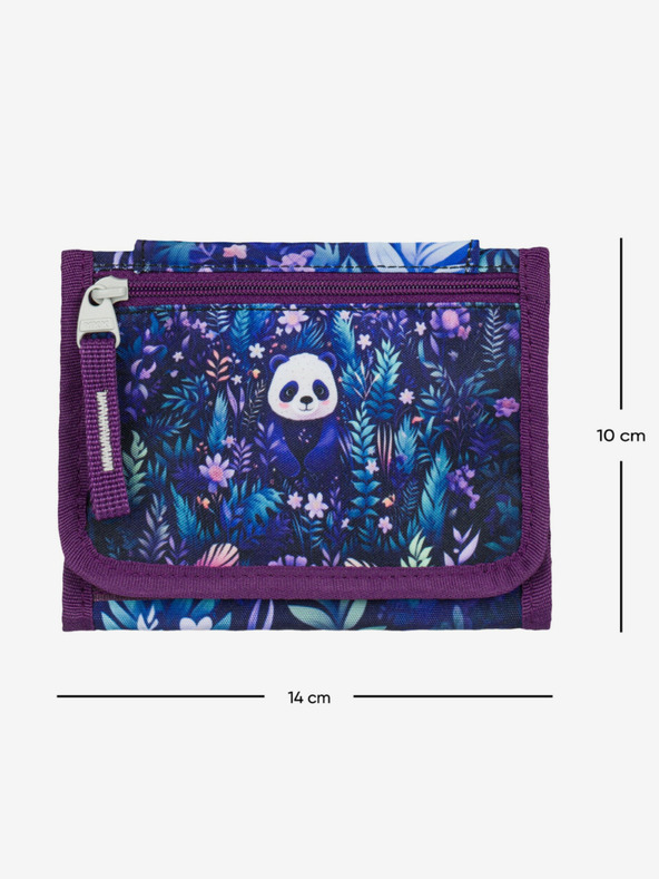 BAAGL  Fialová peňaženka na krk Baagl Jungle Panda