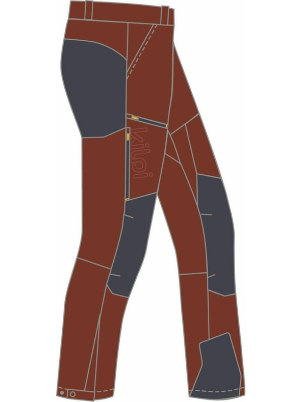 Kilpi Pánske outdoorové nohavice Kilpi VILLAIN-M Dark Red