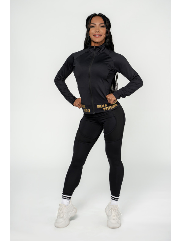 Nebbia NEBBIA INTENSE Warm-Up dámska mikina na zips 833 Gold Nebbia