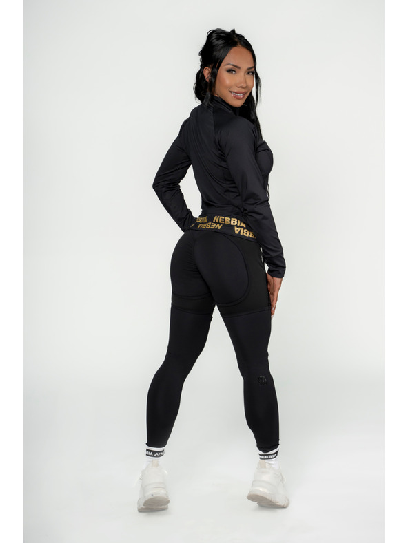 Nebbia NEBBIA INTENSE Warm-Up dámska mikina na zips 833 Gold Nebbia