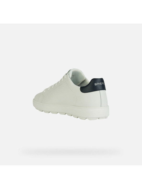 Geox Biele pánske tenisky Geox Spherica Ecub-1