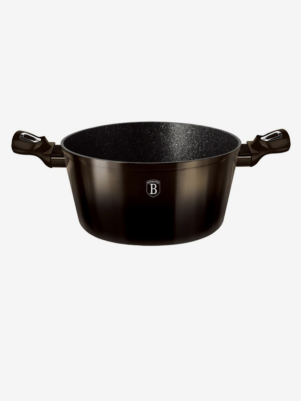 Berlingerhaus Kastról s mramorovým povrchom 24 cm Shiny Black Collection 2 pokrievky BERLINGERHAUS