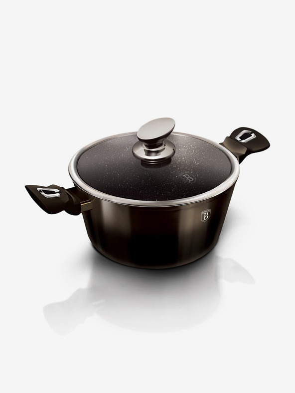 Berlingerhaus Kastról s mramorovým povrchom 24 cm Shiny Black Collection 2 pokrievky BERLINGERHAUS