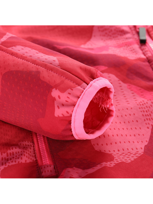 ALPINE PRO Detská softshellová bunda s membránou ALPINE PRO EZORO neónová knockout ružová varianta pa