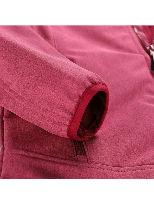 ALPINE PRO Detská softshellová bunda s membránou ALPINE PRO OMANO 2 malinová