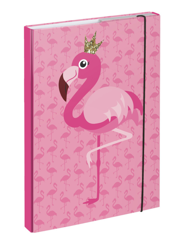 BAAGL  BAAGL 5 SET Zippy Plameniak: aktovka, peračník, vrecko, dosky, box