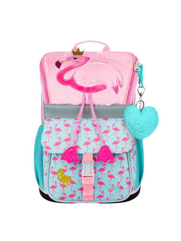 BAAGL  BAAGL 5 SET Zippy Plameniak: aktovka, peračník, vrecko, dosky, box