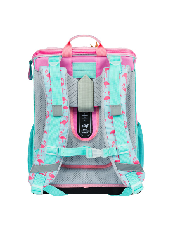 BAAGL  BAAGL 5 SET Zippy Plameniak: aktovka, peračník, vrecko, dosky, box