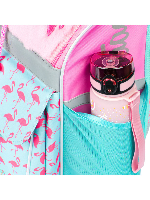 BAAGL  BAAGL 5 SET Zippy Plameniak: aktovka, peračník, vrecko, dosky, box