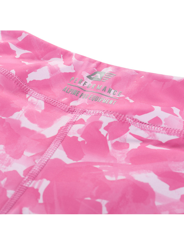 ALPINE PRO Detské krátke rýchloschnúce legíny ALPINE PRO ELO neon pink varianta pb
