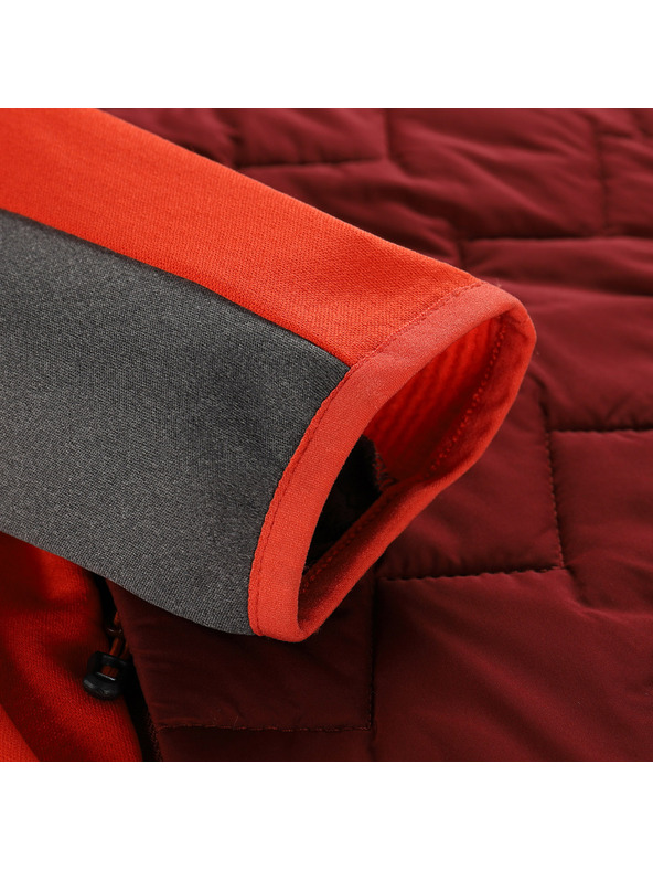 ALPINE PRO Pánska mikina z merino výplne ALPINE PRO JORW merlot