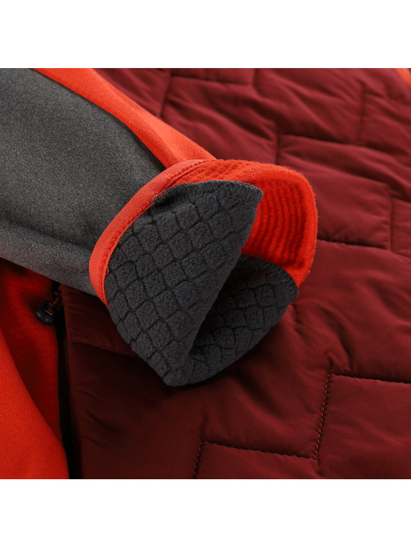 ALPINE PRO Pánska mikina z merino výplne ALPINE PRO JORW merlot