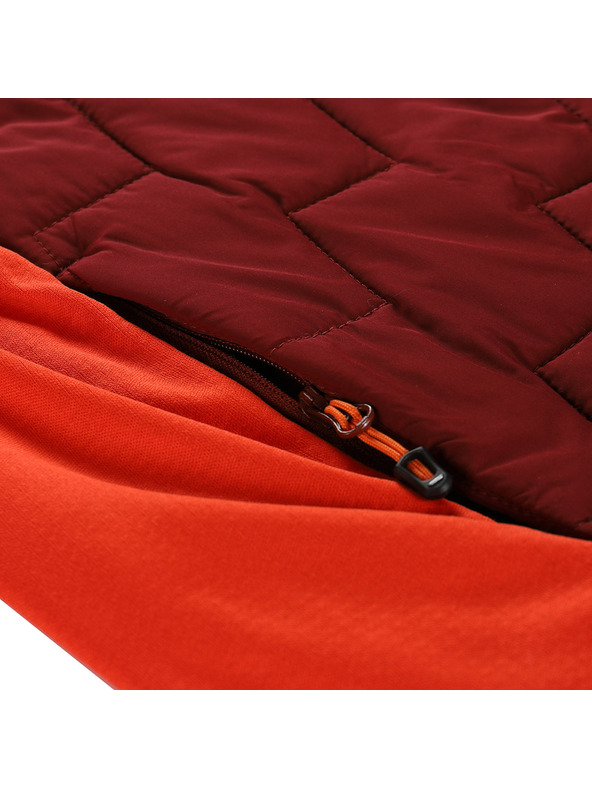ALPINE PRO Pánska mikina z merino výplne ALPINE PRO JORW merlot