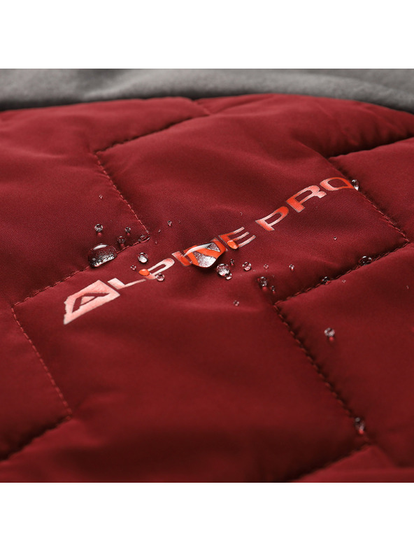 ALPINE PRO Pánska mikina z merino výplne ALPINE PRO JORW merlot