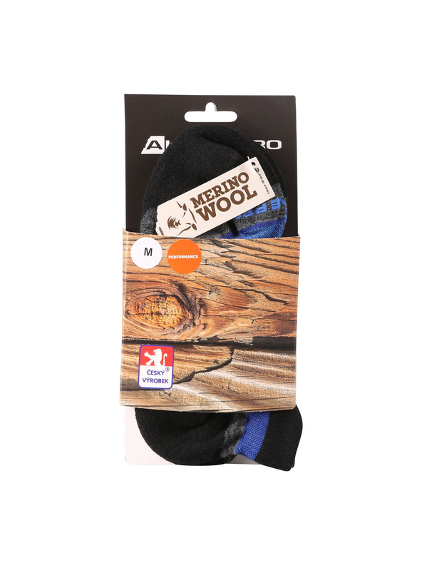 ALPINE PRO Členkové ponožky z merino vlny ALPINE PRO WERDE moroccan