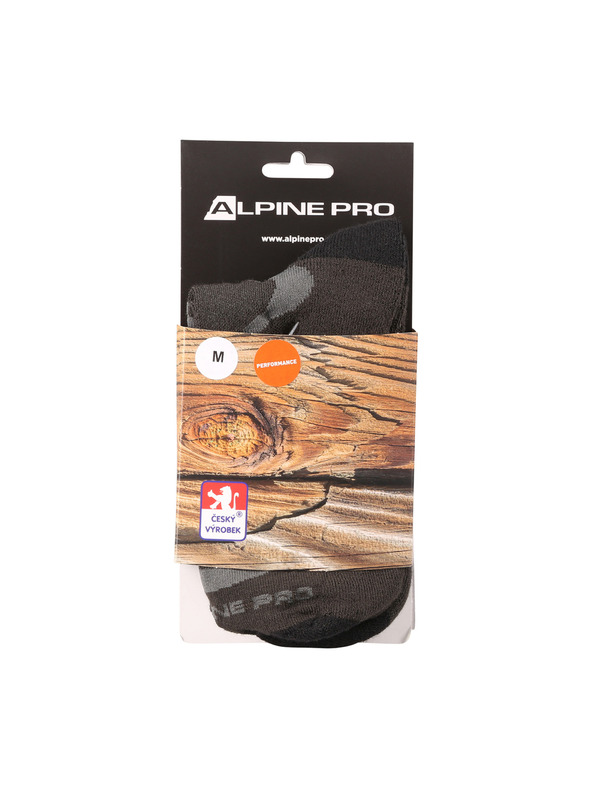ALPINE PRO Športové členkové ponožky ALPINE PRO GANGE dk.true gray