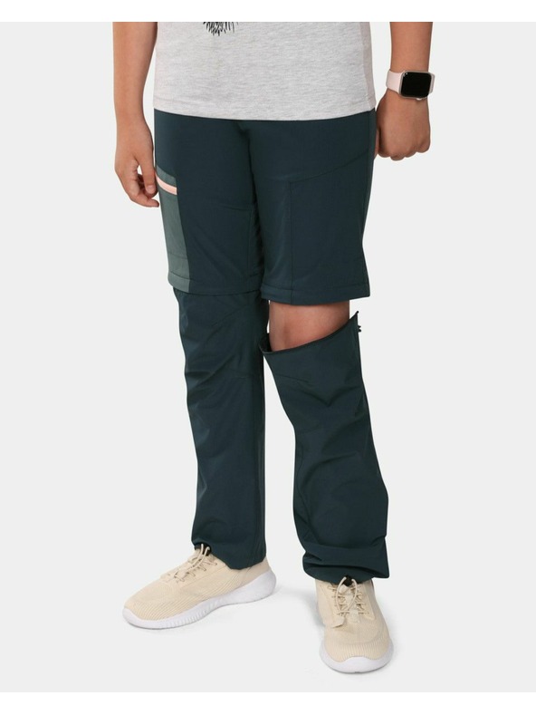 Kilpi Kilpi Dievčenské outdoorové nohavice HOSIO-JG Tmavo zelené