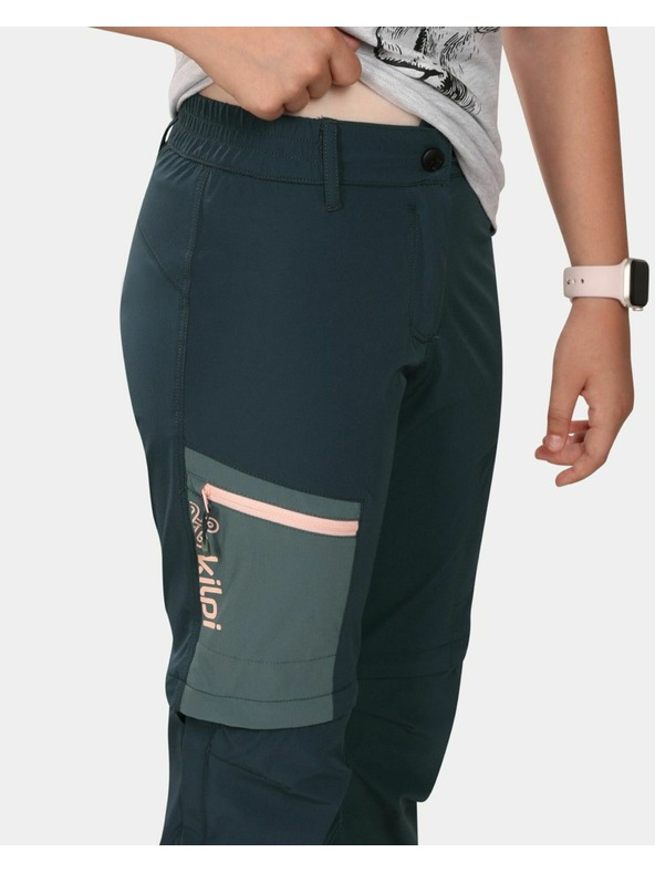 Kilpi Kilpi Dievčenské outdoorové nohavice HOSIO-JG Tmavo zelené