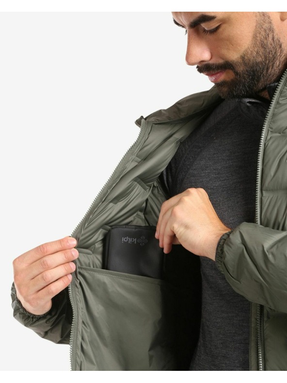 Kilpi Pánska páperová bunda Kilpi ALBERT-M Tmavozelená