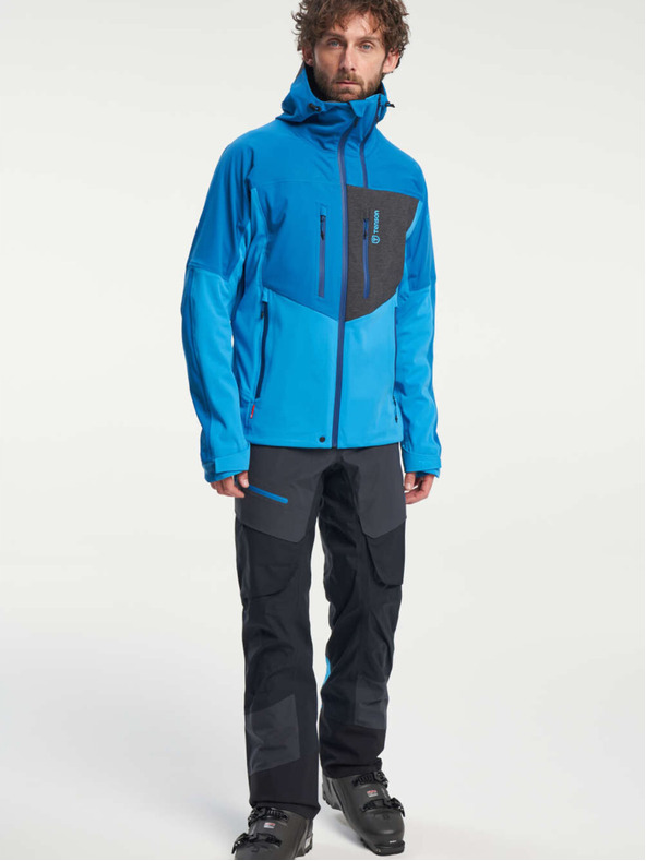 Tenson Pánska skialpinistická softshellová bunda TENSON Touring Softshell M tyrkysová