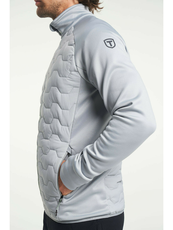 Tenson Pánska Hybridná Bunda TENSON TXlite Hybrid Zip M Svetlo Šedá