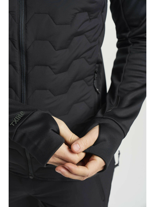 Tenson Pánska Hybridná Bunda TENSON TXlite Hybrid Zip M Čierna