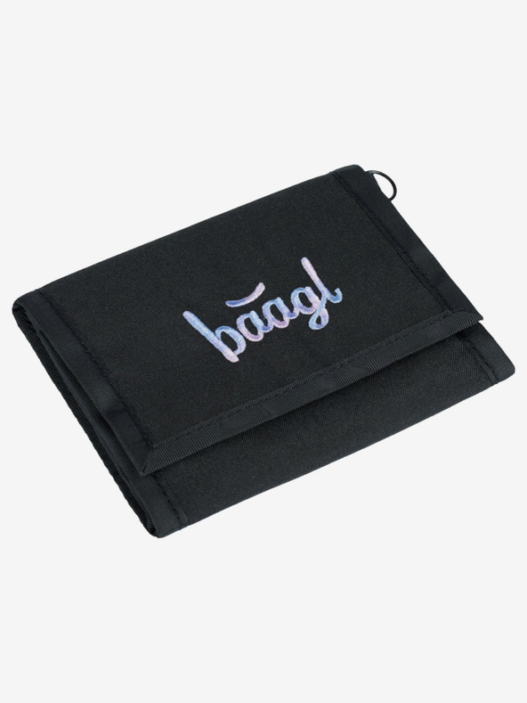 BAAGL  Čierna peňaženka Baagl Metallic Holo