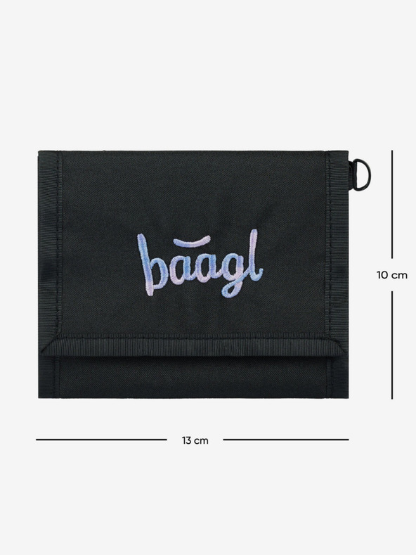 BAAGL  Čierna peňaženka Baagl Metallic Holo