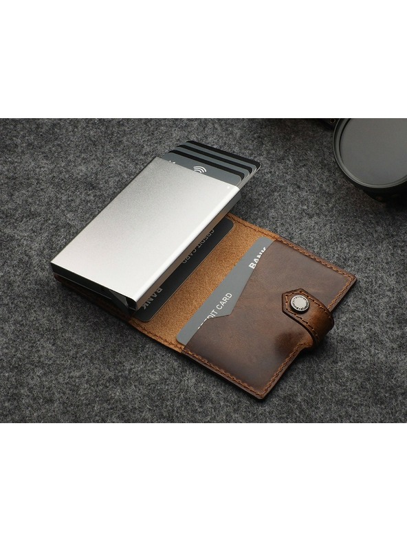 Pularys Pularys pánska kožená peňaženka Easy hnedá 210331007