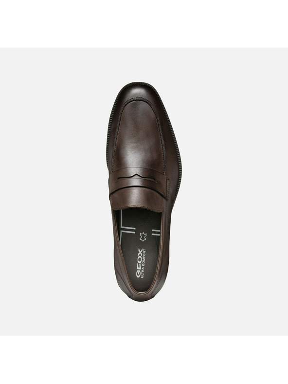 Geox Tmavohnedé pánske mokasíny Geox Walk Pleasure F