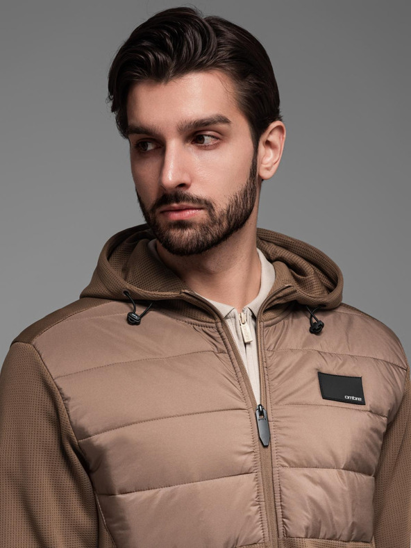 Ombre Clothing Pánska ľahká farebná športová bunda s fleecom Ombre Clothing