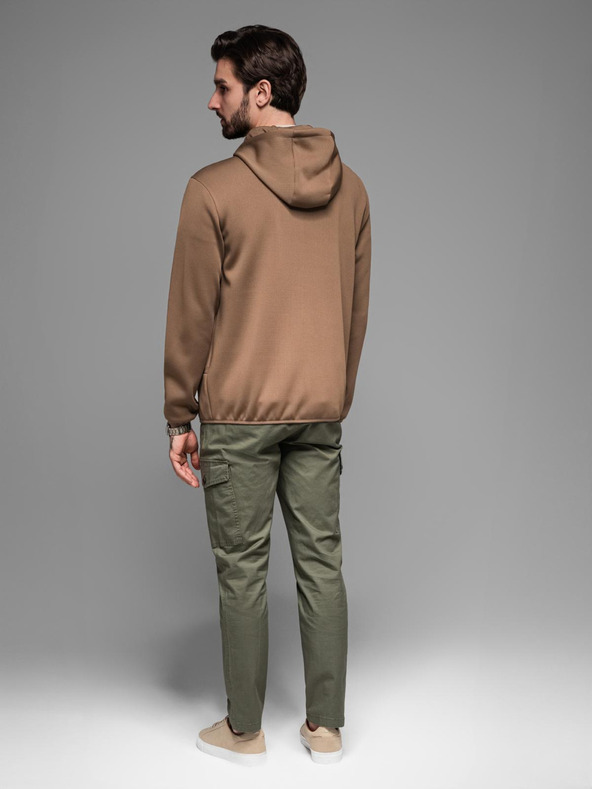 Ombre Clothing Pánska ľahká farebná športová bunda s fleecom Ombre Clothing