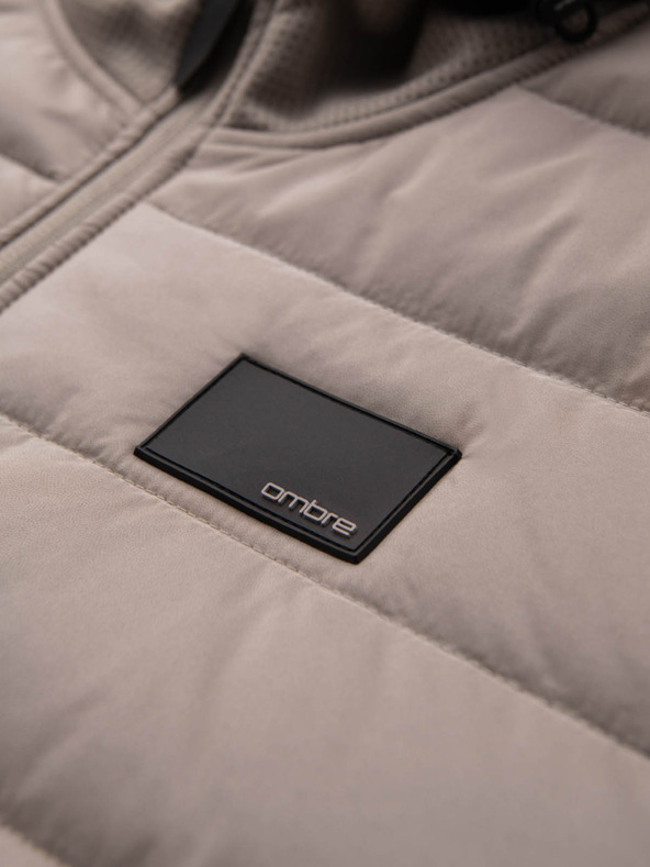 Ombre Clothing Pánska ľahká farebná športová bunda s fleecom Ombre Clothing