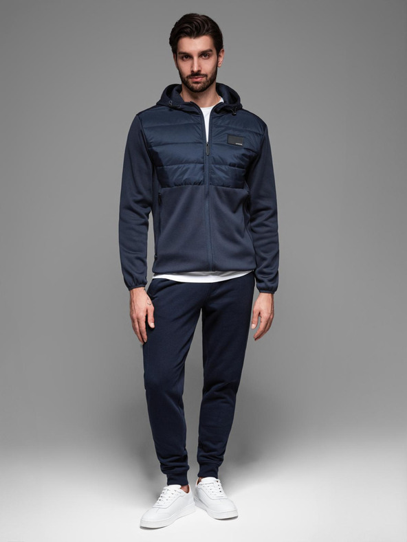 Ombre Clothing Pánska ľahká farebná športová bunda s fleecom Ombre Clothing