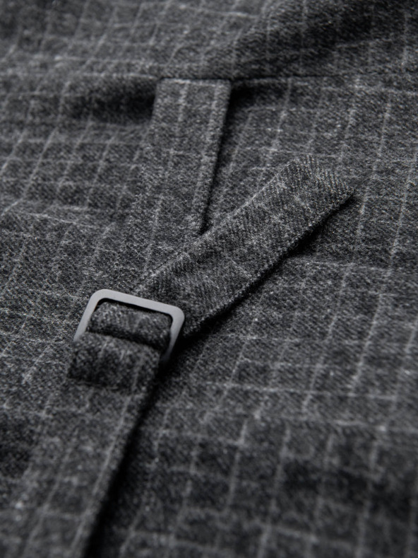 Ombre Clothing Pánska vesta z vlnenej zmesi s kockovanými chlopňami Ombre Clothing