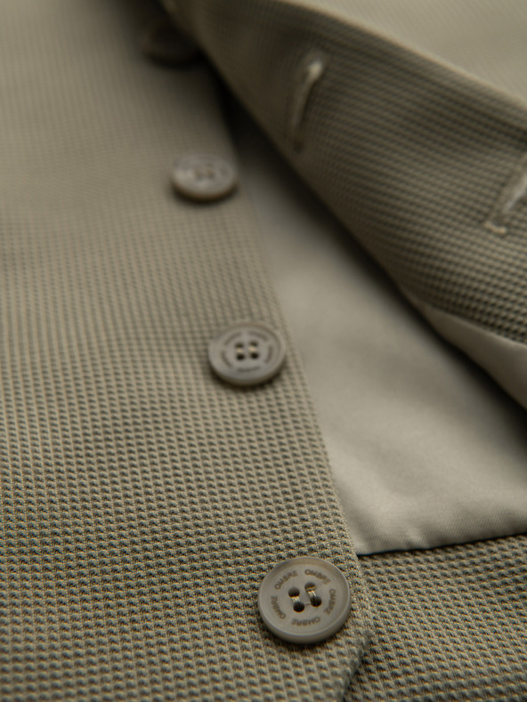 Ombre Clothing Pánska štruktúrovaná pletená vesta na mieru s chlopňami Ombre Clothing