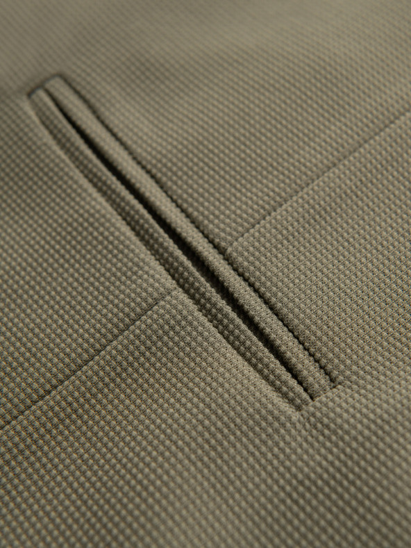 Ombre Clothing Pánska štruktúrovaná pletená vesta na mieru s chlopňami Ombre Clothing