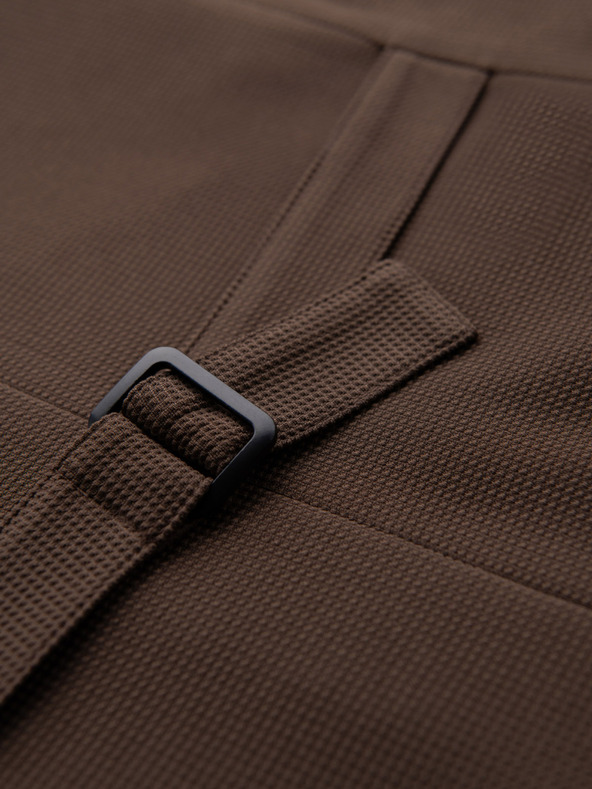 Ombre Clothing Pánska štruktúrovaná pletená vesta na mieru s chlopňami Ombre Clothing